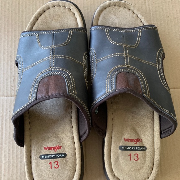 wrangler memory foam sandals
